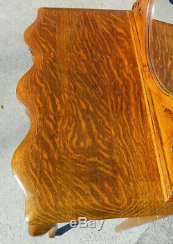 Sweet Tiger Oak Dressing TableMakeup Table circa 1900