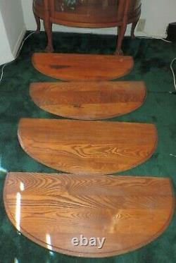 Tiger Oak Curved Glass Display Case Mint Condition