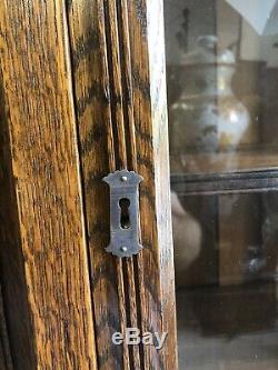 Tiger Oak Eastlake Victorian 3 Piece 3 Door/Draw Bookcase 62 1/2 X 66 X 17