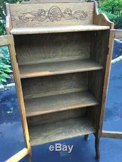Tiger Oak Folding Bookcase