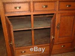 Tiger Oak Mission Chest, Buffet Cabinet, Brass Hardware, Large size Gorgeous