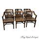 Tiger Oak Antique Heywood Wakefield Banker Lawyers Courthouse Chairs Set Of 6