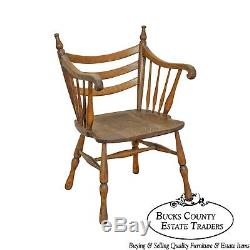 Unusual Antique Tiger Oak Arm Chair