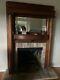 Victorian American Tiger Oak Mantel And Mirror Fireplace Surround