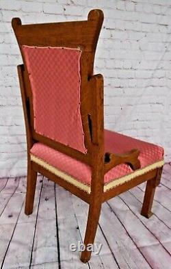 Victorian Eastlake Slipper Chair Tiger Oak