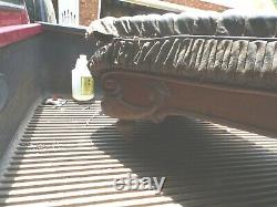 Vintage 1800's Tiger Oak Fainting Couch /chaise Lounge With Applied Dolphins