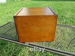 Vintage 1900 Slant Top Desk File Box Tiger Oak. Globe Wernicke Rare Collectible