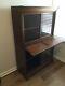 Vintage 19th C Danner Tiger Oak Bookcase / Desk Unit
