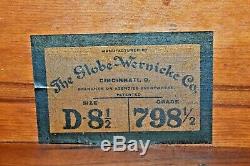Vintage 4 Section Globe Wernicke Tiger Stripe Oak Barrister Bookcase With Base