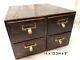 Vintage Antique Macey(warnicke) Dark Tiger Oak 4 Drawer File Cabinet(keee)