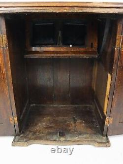 Vintage Antique Minnesota Treadle Sewing Machine Parlor Cabinet Only Tiger Oak