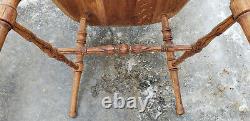 Vintage Antique Tiger Oak Chair with Arm Rests