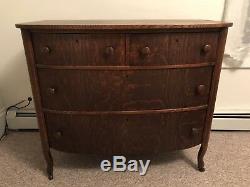 Vintage Antique Tiger Oak Dresser Michigan Furniture Co