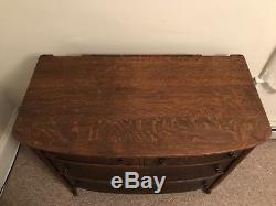 Vintage Antique Tiger Oak Dresser Michigan Furniture Co