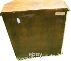Vintage / Antique Tiger Oak Entry Cabinet Hallway Side Cupboard Shelves & Drawer