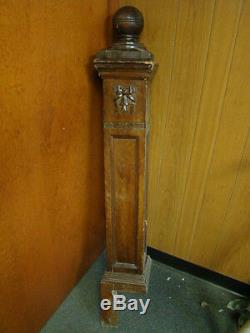 Vintage Antique Wooden Newel Stairway Post Architectural Salvage TIGER OAK
