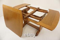 Vintage Art Deco Tiger Oak Pull Out Draw Leaf Kitchen Table Scotland 1930 H1254