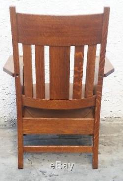 Vintage Arts & Crafts Mission Chair Tiger Oak ARMCHAIR LA Area