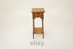 Vintage Barley Twist Tiger Oak Plant Stand Jardiniere Stand, Scotland 1910 H1269