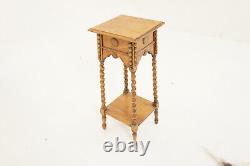 Vintage Barley Twist Tiger Oak Plant Stand Jardiniere Stand, Scotland 1910 H1269