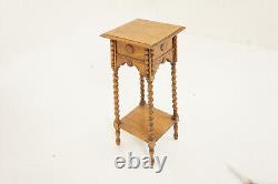 Vintage Barley Twist Tiger Oak Plant Stand Jardiniere Stand, Scotland 1910 H1269