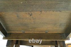 Vintage English Tiger Oak Drop Leaf Gate Leg Oval Dining Table
