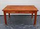 Vintage Golden Tiger Oak Library Table With Two Drawers
