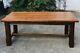 Vintage Heavy Tiger Oak English Harvest Farmhouse Country Ranch Dining Table