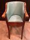 Vintage Laduree Tiger Oak And Leather Child Chair High Seat High Chair Rare