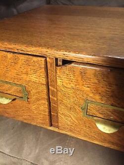 Vintage Oak cabinet 2 DrawerDovetailedPrimitiveTiger OakAntique Oak Drawers