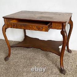 Vintage Tiger Oak Console Table/Desk