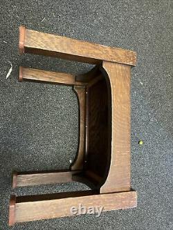 Vintage Tiger Oak Ottoman Footstool 16x12x12 Mission Craftsman Gothic