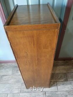 Vintage Tiger Oak Quarter Sawn Solid Wood File Cabinet 3 drawer 15 x21 45 OLD