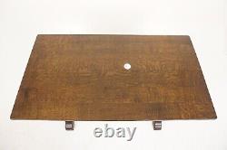 Vintage Tiger Oak Refectory Dining Table, Writing Table, Scotland 1920, H1023