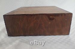 Vintage Tiger Oak Wood Wooden 2 Drawer Library Index Card File Cabinet
