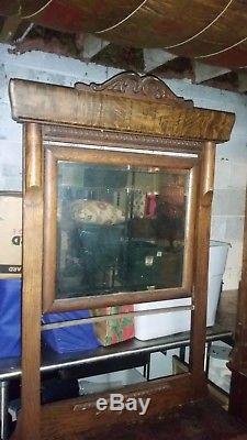 Vintage antique Tiger Oak Dresser's with mirrors nice set
