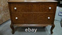Vintage tiger oak dresser