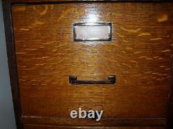 Wabash Cabinet Co Antique Tiger Oak 4 Drawer Letter File Cabinet C1900 Original