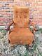 Winged Lion/griffin Morris Chair Hand Made Tiger Oak Wood Needs Reupholstering