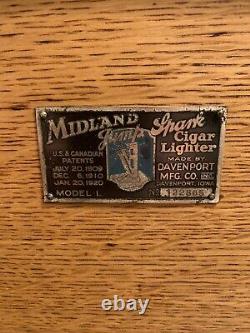 Working Antique Midland Jump Spark Cigar Lighter Tiger Oak its A Wonderful Life